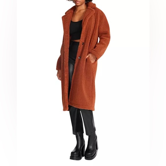 Steve Madden Saide Sherpa Teddy Coat - Picture 4 of 7